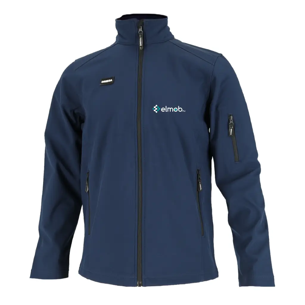 Elmob Softshell vízálló átmeneti dzseki polár béléssel - sötétkék