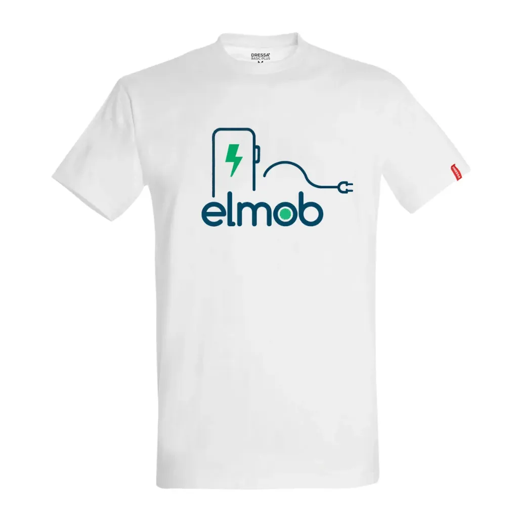 Elmob Station pamut környakú póló - fehér