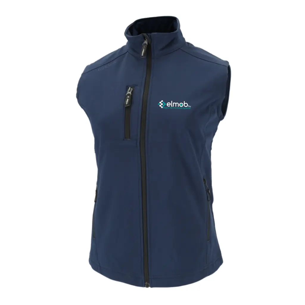 Elmob softshell vízálló női mellény polár béléssel - sötétkék