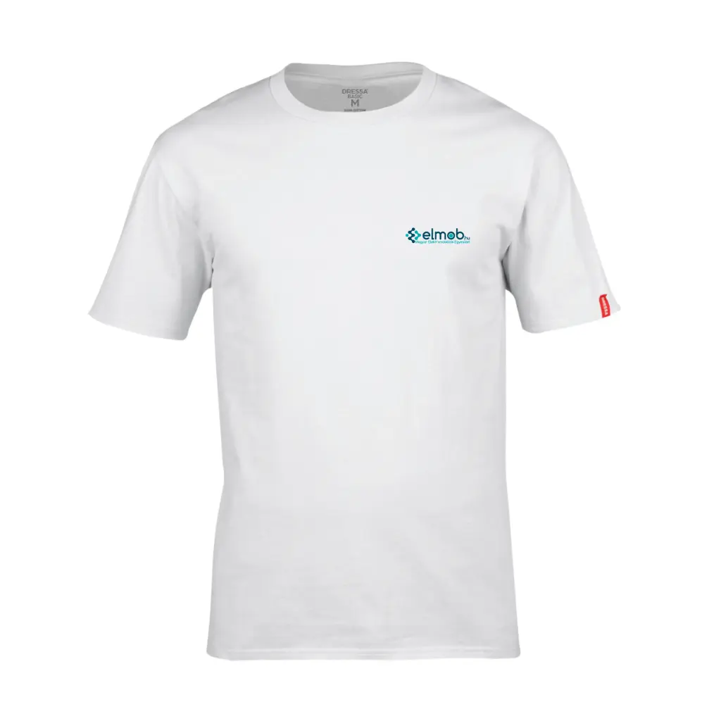 Elmob pamut környakú póló - fehér