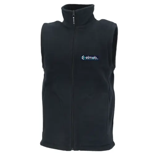 Elmob cipzáros férfi polár mellény - sötétkék