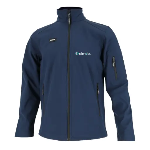 Elmob Softshell vízálló átmeneti dzseki polár béléssel - sötétkék