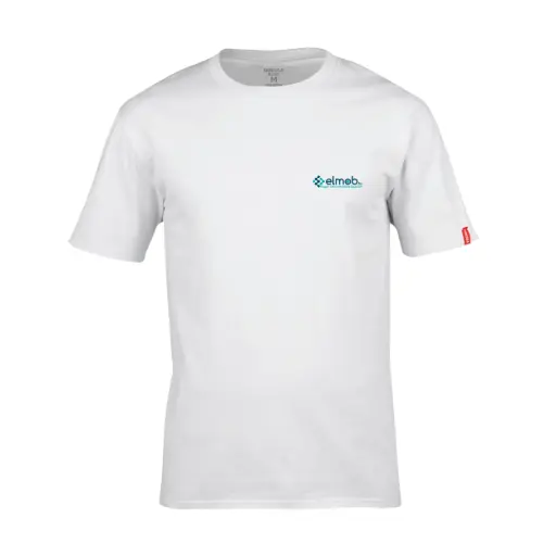 Elmob pamut környakú póló - fehér