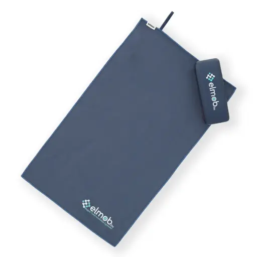 Elmob nedves-száraz mikroszálas törlőkendő tokban - sötétkék